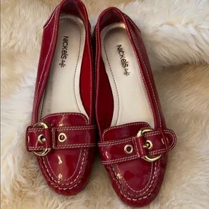 Nickels red patent leather loafers sz9 worn once!